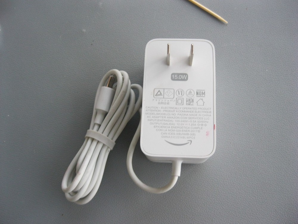 Amazon PA23NA AC Power Adapter Charger 15W For Echo Dot (3rd/4th Gen) Echo Spot