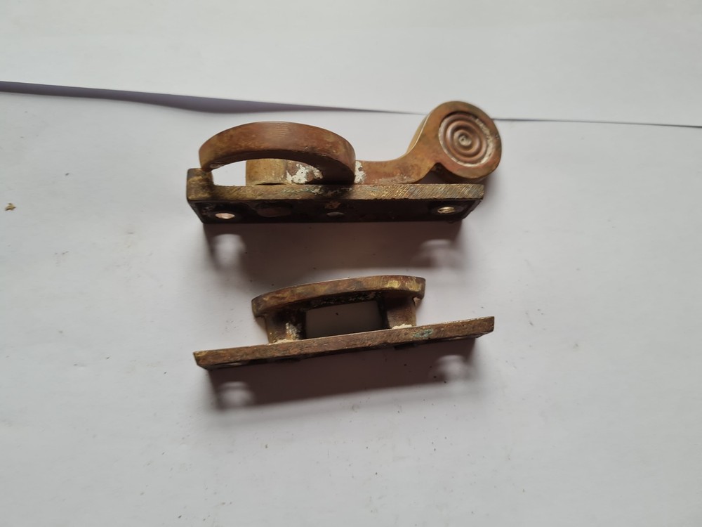 Old Vintage Brass Sash Window Lock