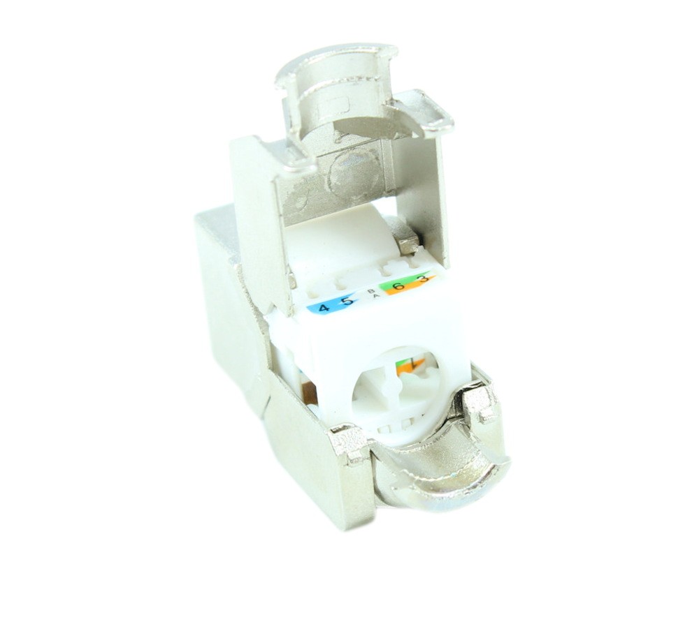 Keystone Jack INSERT/PUNCH-DOWN Type SHIELDED-Cat 6A RJ45 Networking Metal