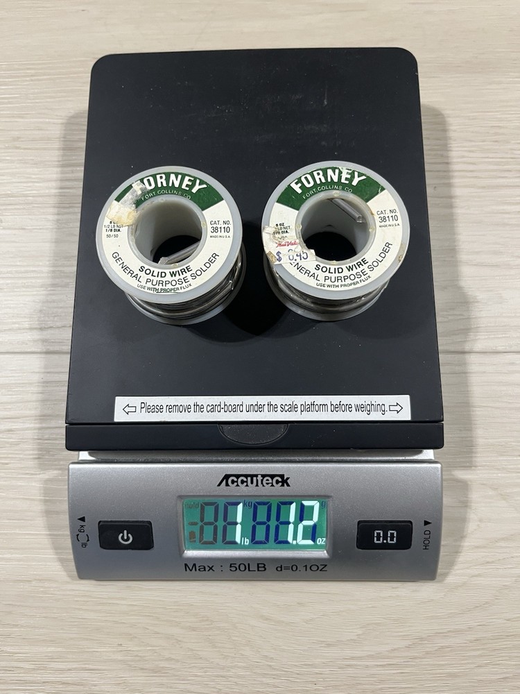 Forney General Purpose Solder, (2) 1/2 Pound Rolls, New