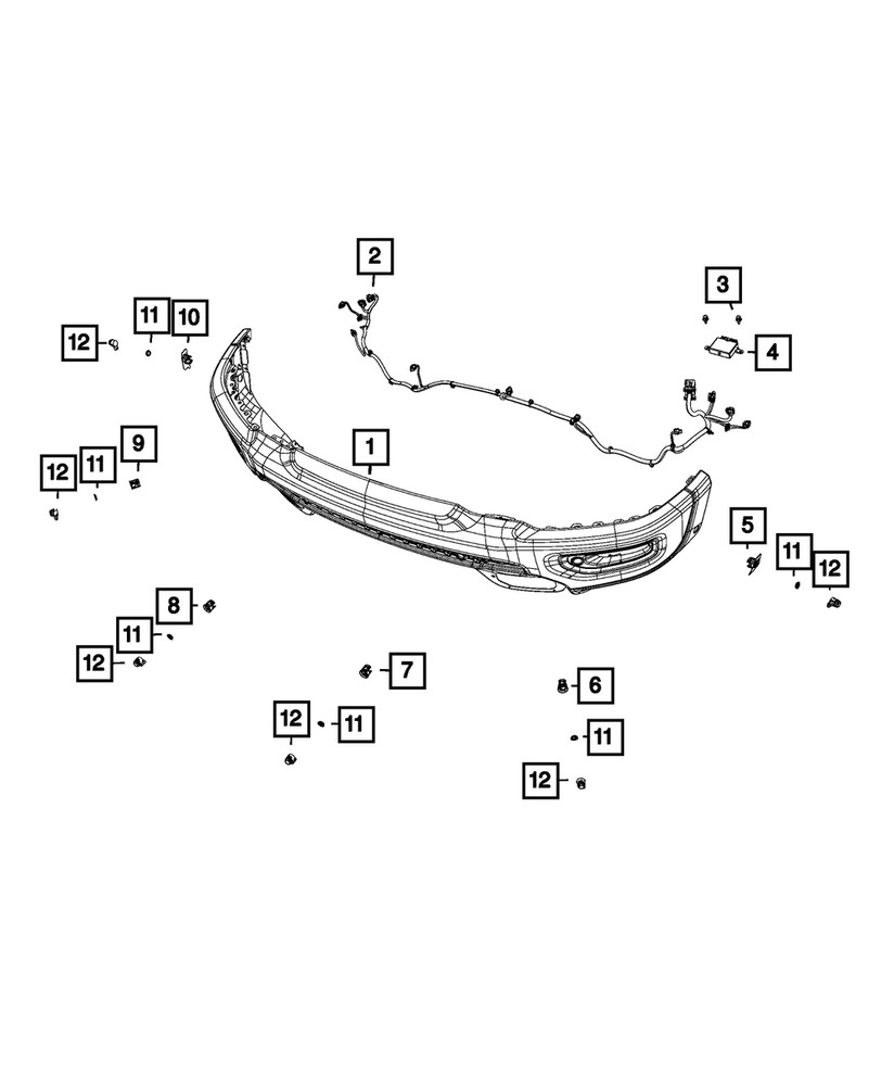 Genuine Mopar Park Assist Sensor Bracket 68335621AC
