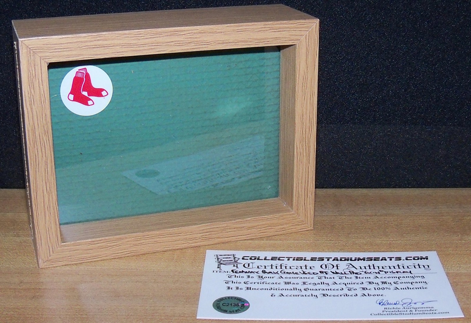 ⚾ FENWAY PARK USED WALL PAD DISPLAY Green Monster Boston Red Sox Ted Williams ⚾