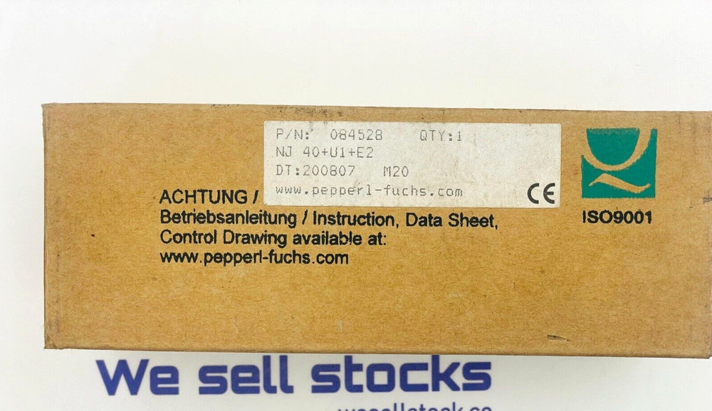 PEPPERL+FUCHS NJ40+U1+E2 Inductive Sensor 084528