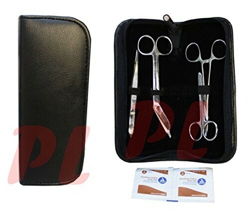 7 PCS First Responder Shears EMT/Scissors Combo Pack with Black Case