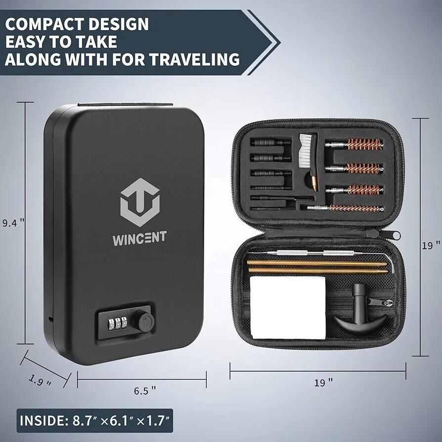 WINCENT Portable Gun Safe Combination Lock Box