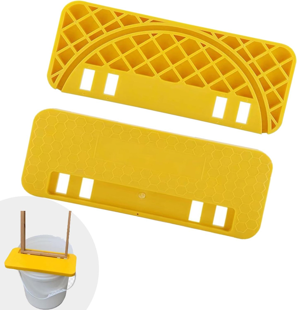 Honey Uncapping Tank Holder, Plastic Honey Bucket Scraper Tool, Beekeeper Flat H