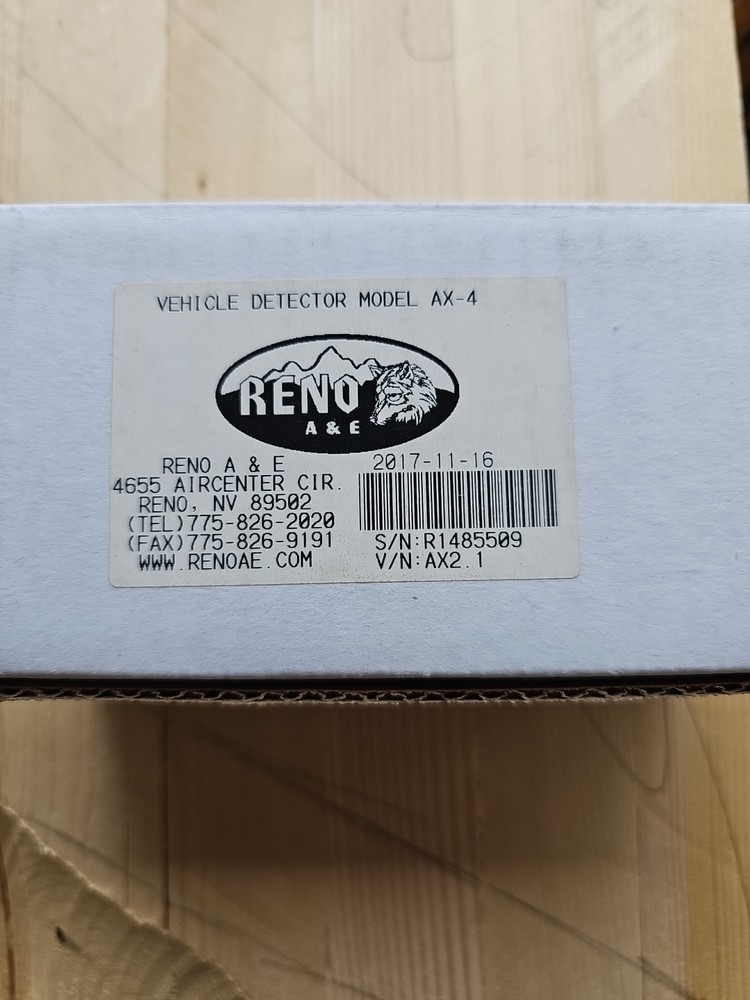 RENO A & E Model AX-4 single-channel vehicle detector.