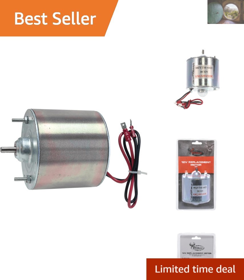 Compact 12V Replacement Motor for Game Feeders - Effortless Installation