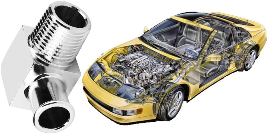 Heater Hose Fitting, Aluminum Alloy Heater Hose Adapter 90 Degree Connector 1/2