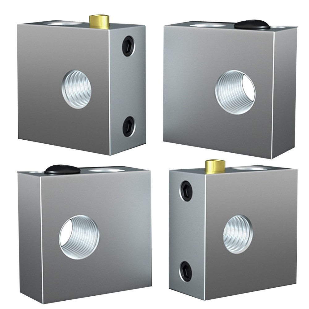4pcs 3d Printer Heating Block 3d Printer Heater Block (Silver)