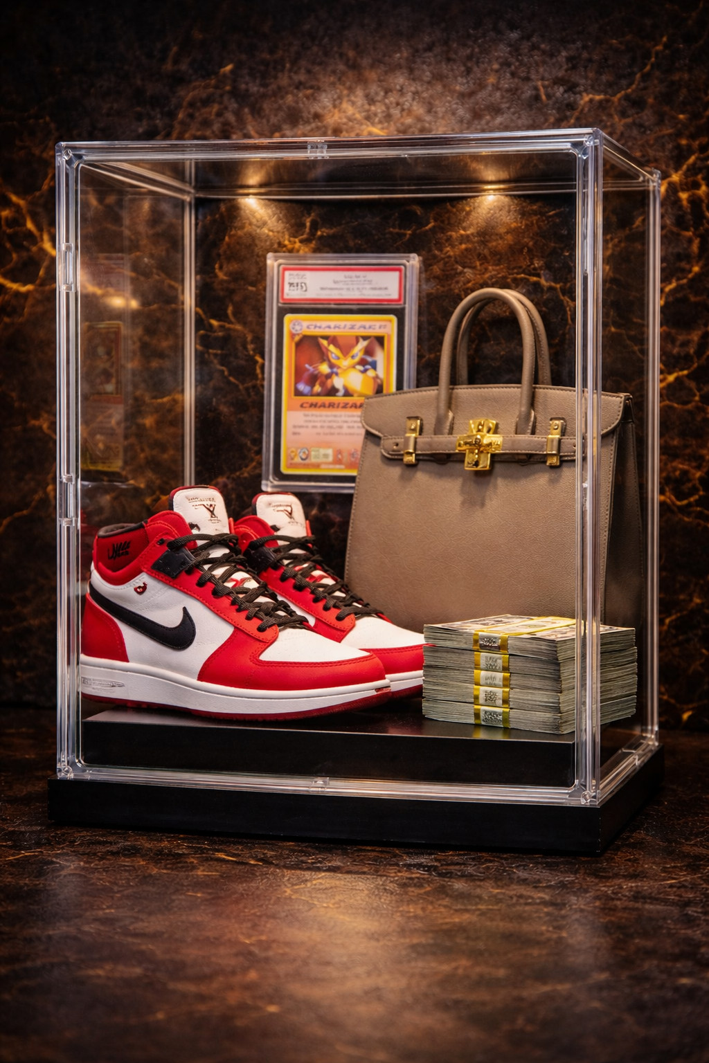 Extra Tall Acrylic Display Case 24” High (12x14x24in) Clear Collectible Showcase