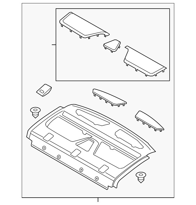 Genuine Ford Panel Assembly Rear Package Tray DP5Z-5446668-CF