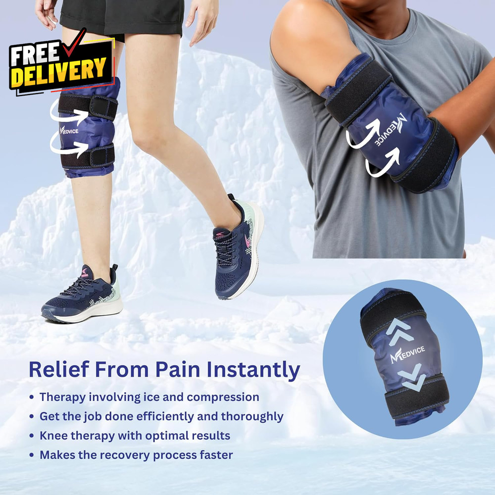 Ice Pack with Cold Compression for Knee Pain Relief Swelling Knee Replacement