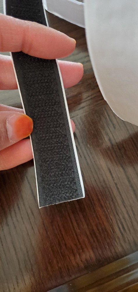 Black Self Adhesive Sticky Hook & Loop Fastener Tape,