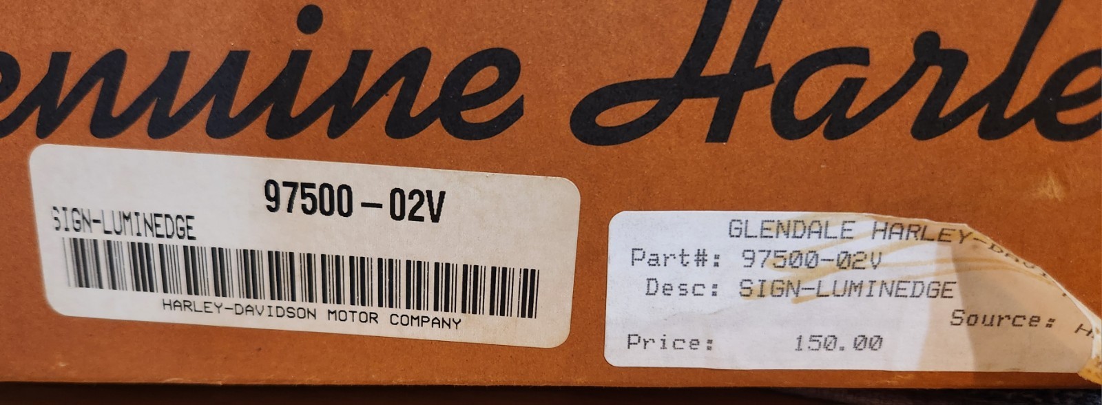 Harley Davidson Luminedge Sign Get There On A Harley Davidson 97500-02V