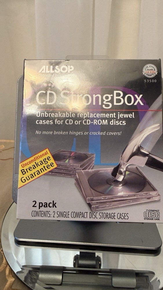 Allsop CD StrongBox – Unbreakable Jewel Cases (2-Pack)
