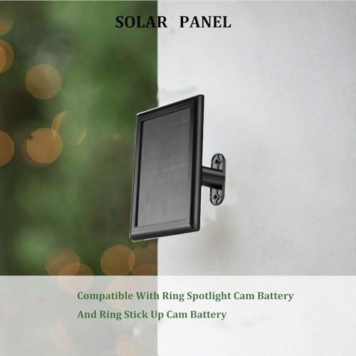 2 Pack Ring Solar Panel(2nd Generation), 5W Solar Panel Charger with Mount for
