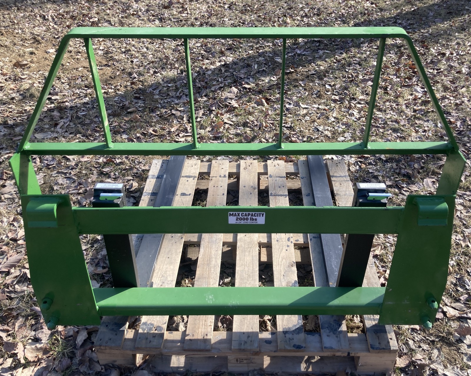 Kivel 42 In Forks-2000lb Pallet Forks for John Deere Tractors-Hook & Pin Mount