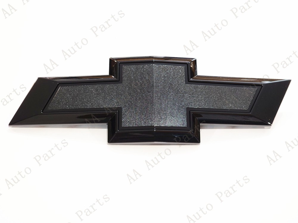 Front Rear Gloss Black Bowtie Emblem 2022-2023 Refreshed Chevy Silverado 1500