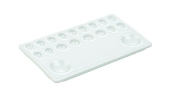 Renfert Lay Glazed Porcelain Art Color Mixing Tray Dental Lab Single Tray