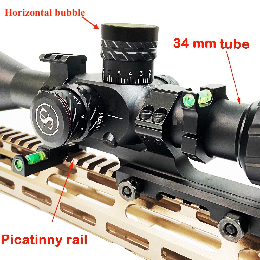 34mm Scope Leveling Kit: 34mm Bubble Level+Rail Mount Level+Circular level