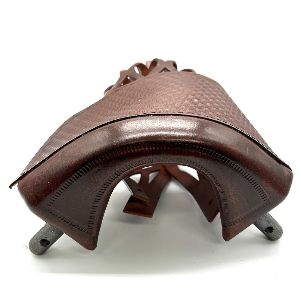 6pcs BROWN Genuine Leather Pool Table Pockets Mosaic Pattern