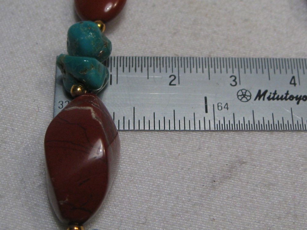 Stone Necklace w/ Elephant 24". #10