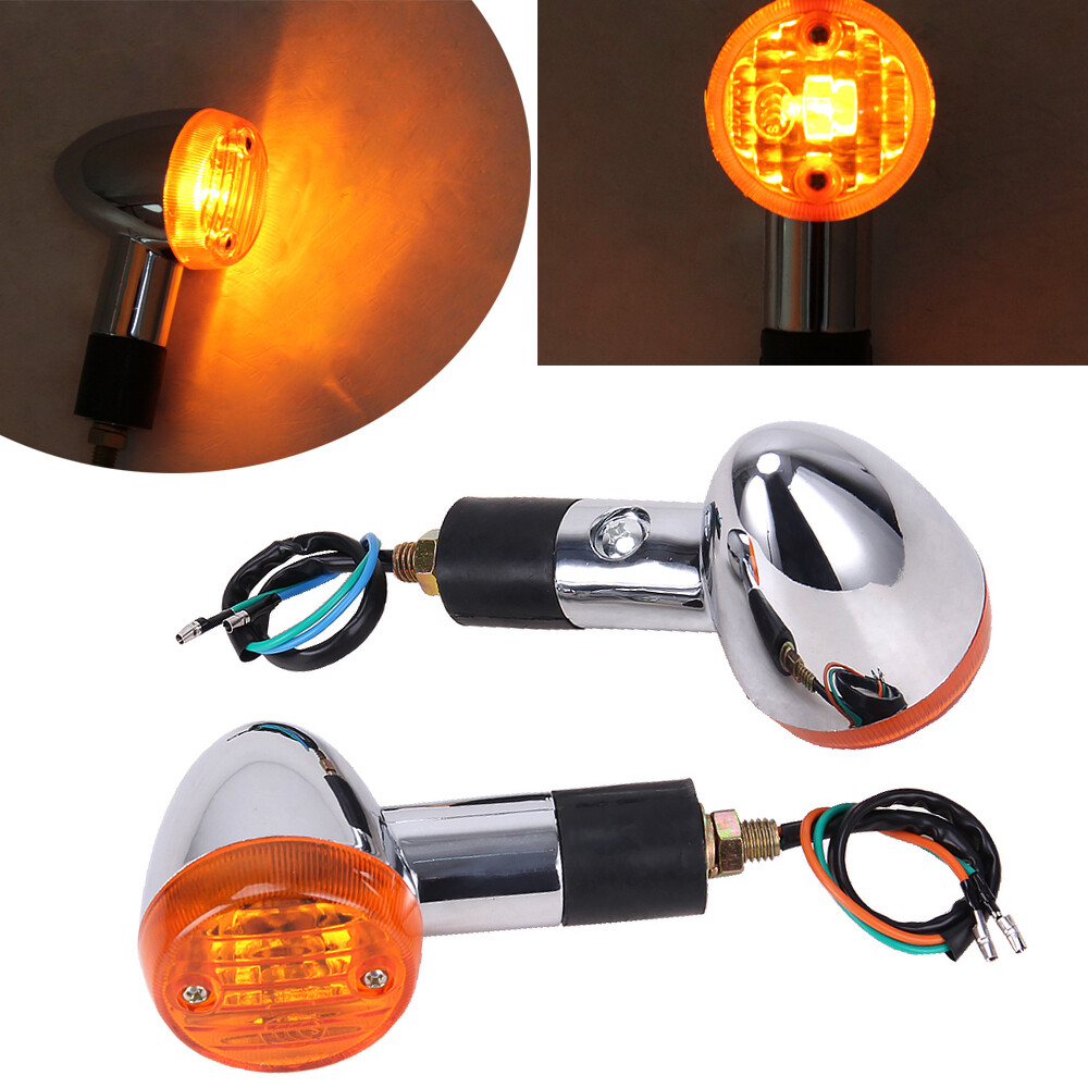Amber Turn Signals Blinker For Honda Shadow VT750/1100/VTX 1300 1800 GL Valkyrie