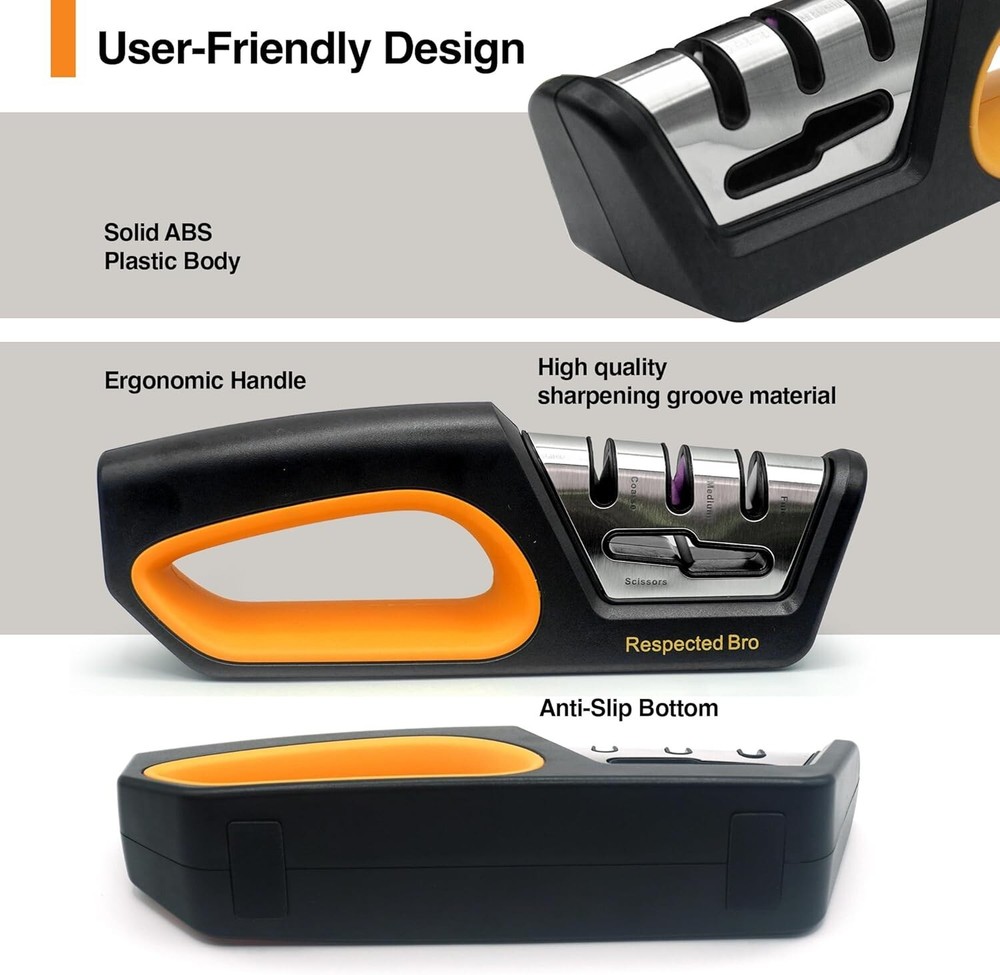 Premium-Ceramic-Knife-Sharpener - Versatile Kitchen Knife Sharpener Tool, Ideal