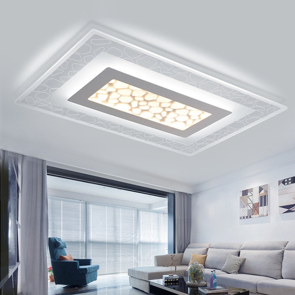 Acrylic LED Ceiling Light Modern Flush Mount Light Chandelier W/Remote Control