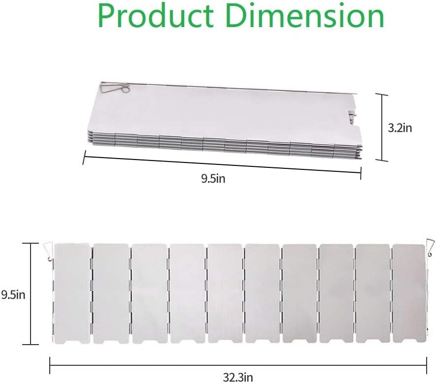 10/12/16 Plates Stove Windscreen, Aluminum Windshield with 10