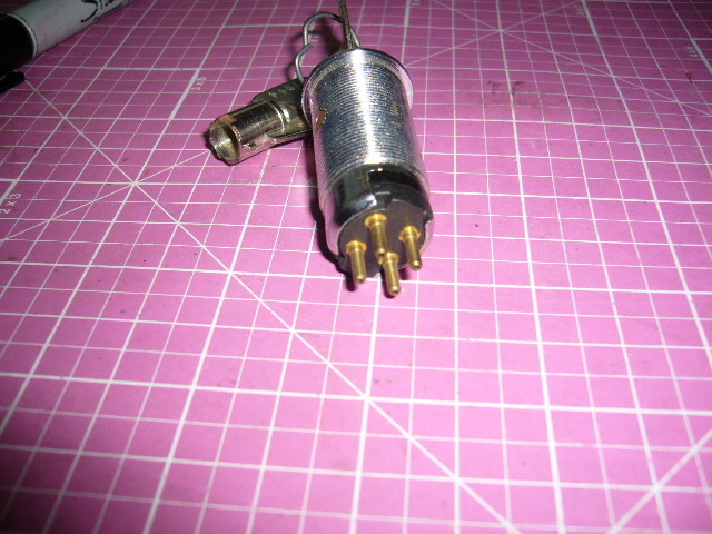 Key Switch, ACE, Round barrel Key Type, 3 Position, 4 pin connection, NEW-no nut