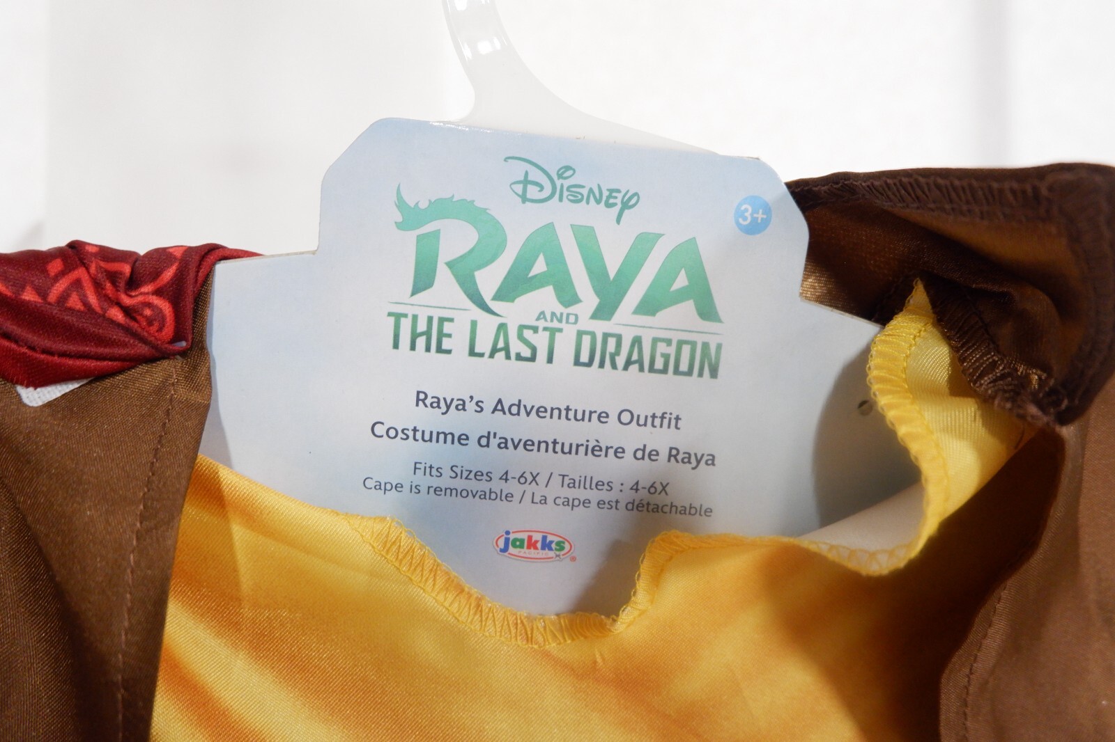 Disney's Raya and the Last Dragon Adventure Outfit Costume w/Cape 4-6X NWT