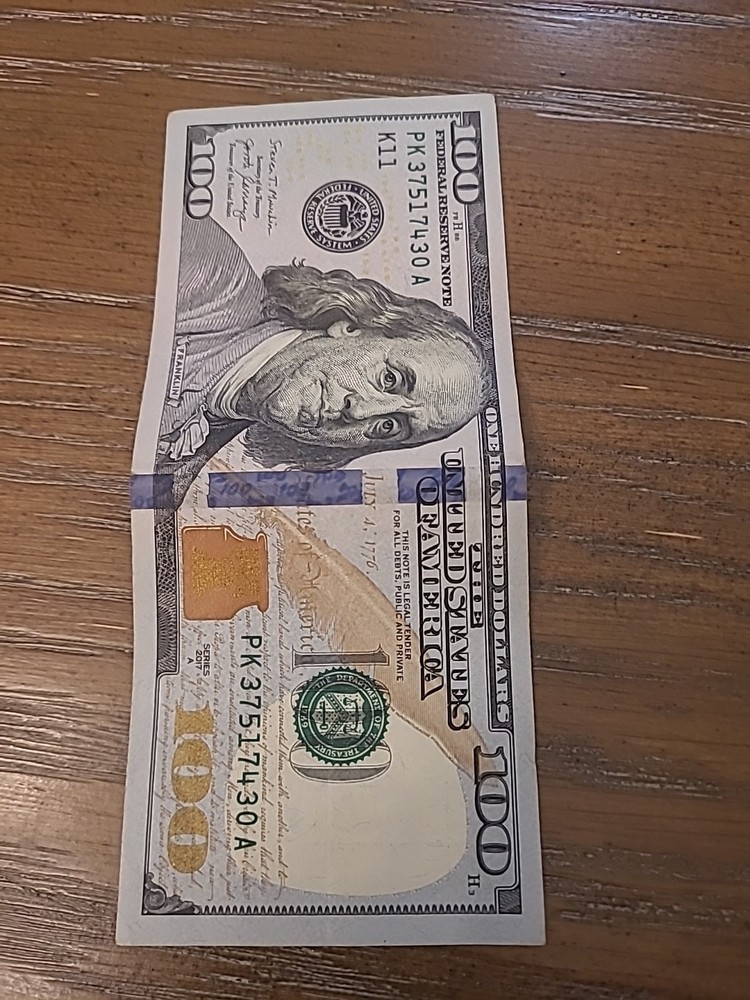 2017A Off Center Cut $100 BILL ERROR