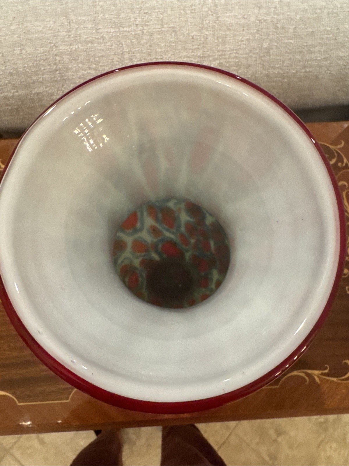 VINTAGE VASE ART GLASS MILLEFIORI LARGE