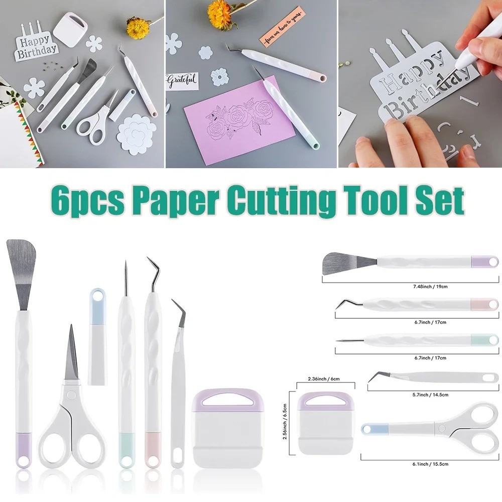 6 PCS Basic Weeding Tools Set for Vinyl, Cricut, Precision Craft Vinyl Tool Kit