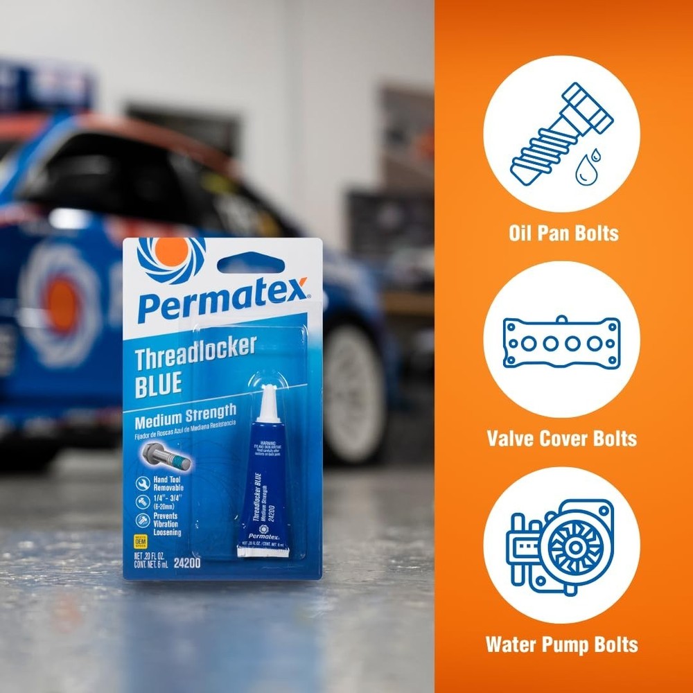 Medium Strength Blue Threadlocker - 6 ml for Corrosion Resistance & Stability