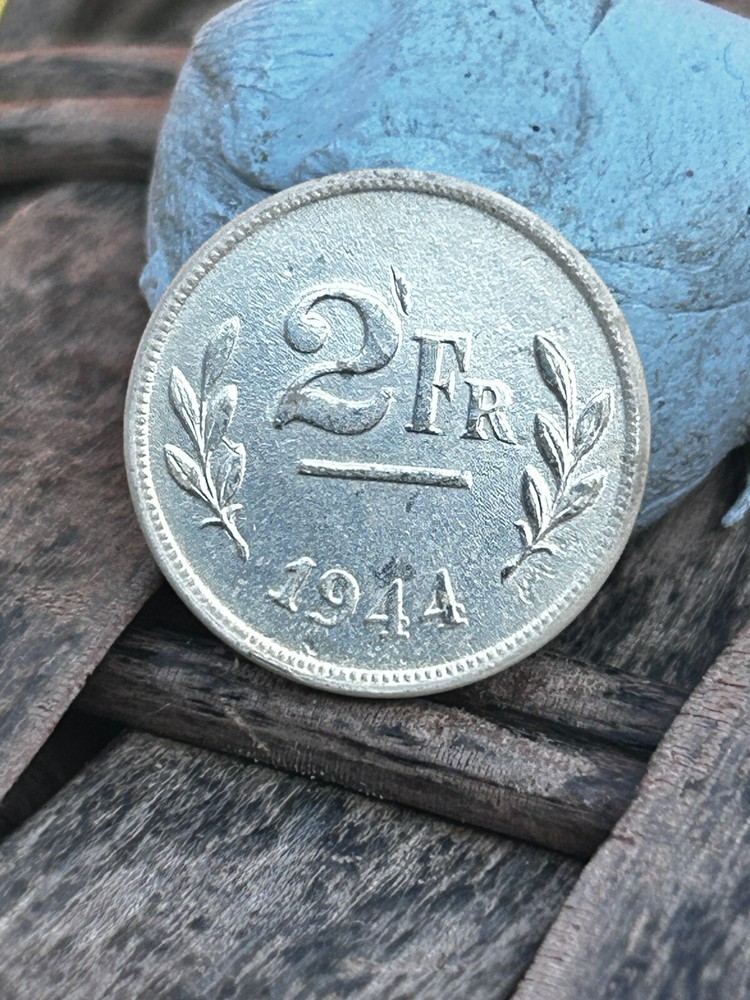 1944 Belgium 2 Francs Coin ref T 67
