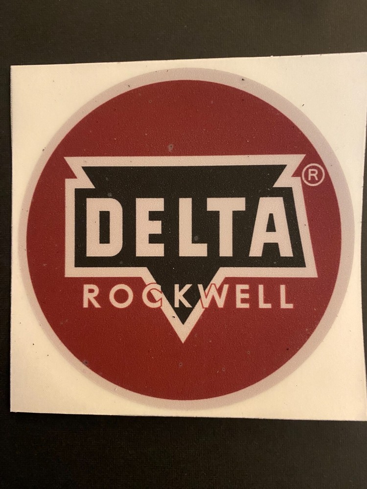 VINTAGE DELTA ROCKWELL DECAL 3.37"