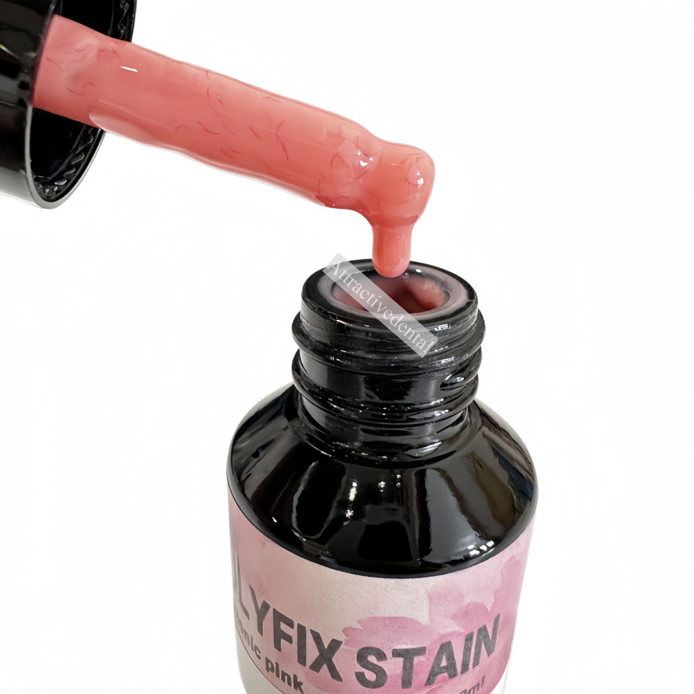 Dental Polyfix Stain Bionic Pink Light Curing Nano Pink Composite Resin 20ml
