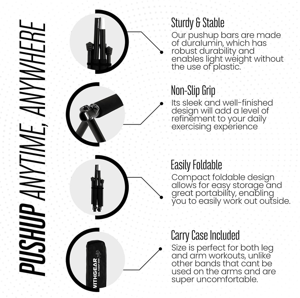 Push-up bar – Foldable parallel bars, suitable for home