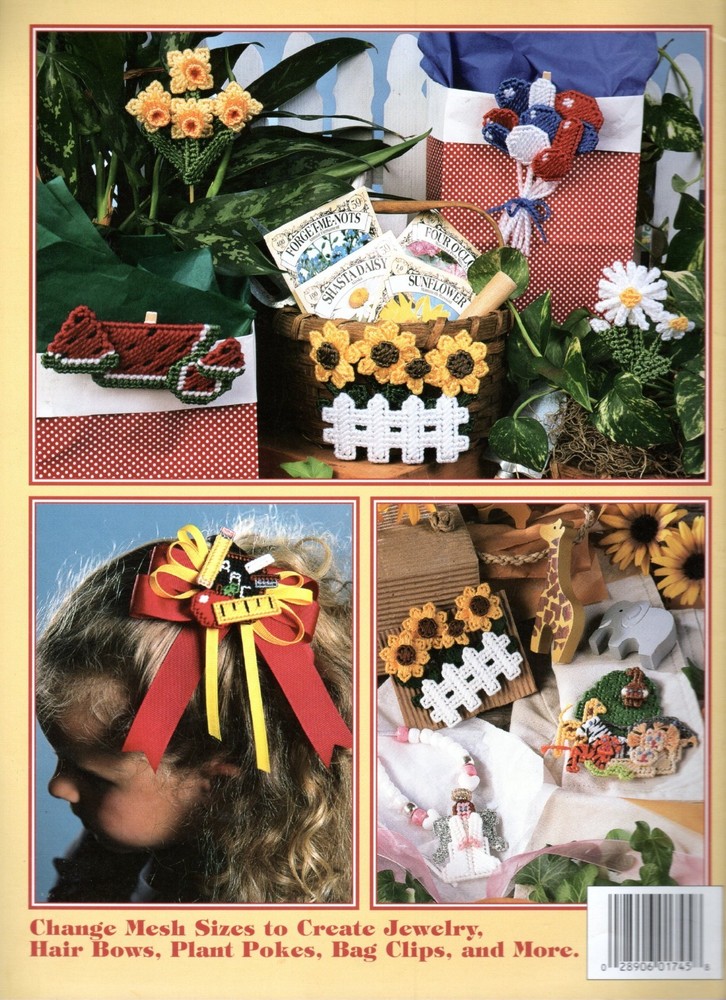 Leisure Arts 1745 MAGNETS & MORE Plastic Canvas Pattern Leaflet