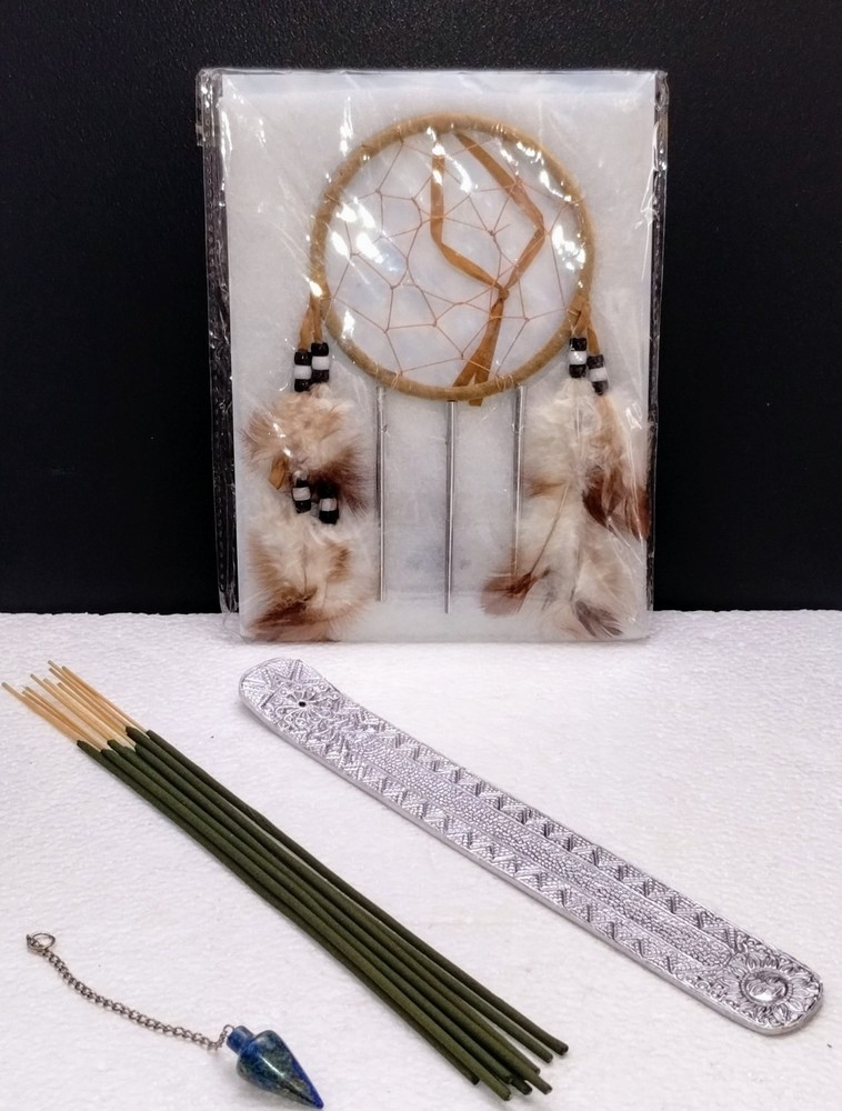 Divination Kit. Dreamcatcher, Pendulum, Incense And Burner