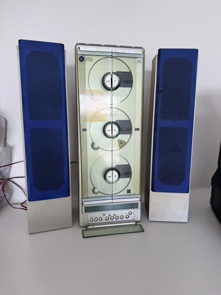 JWIN VTG 3 3-CD Stereo System – Vintage CD Player – TESTED – READ DESCRIPTION