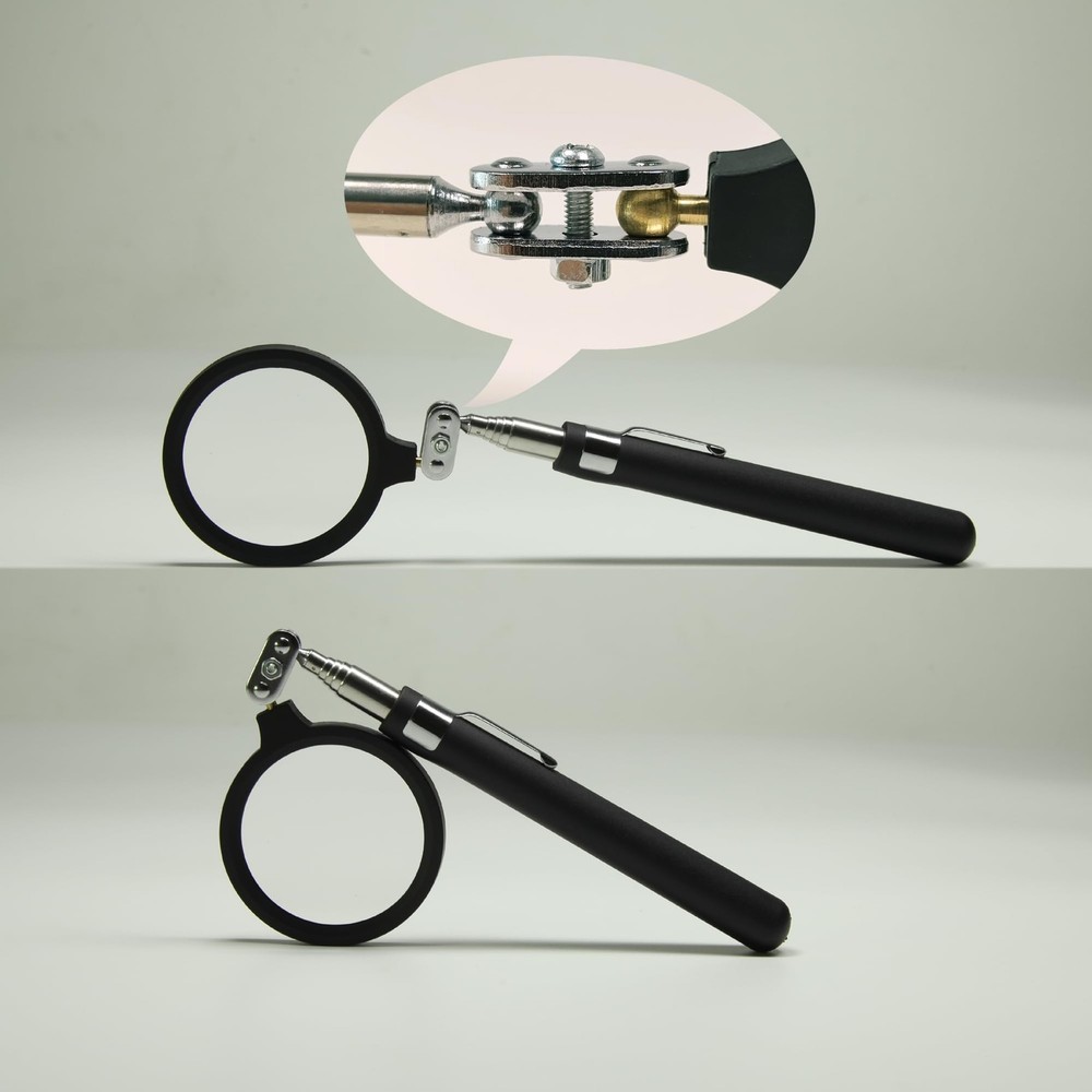 Telescopic Folding Handheld Magnifying Glass, 5X Large Rectangle Reading Magn...