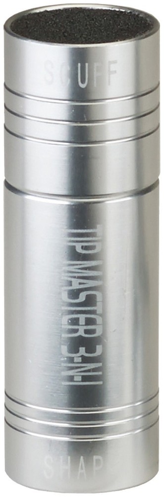 Cue/Case TIP MASTER 3-in-1 Tool - Pool Billiards Shaper/Scuffer/Tapper - Silver