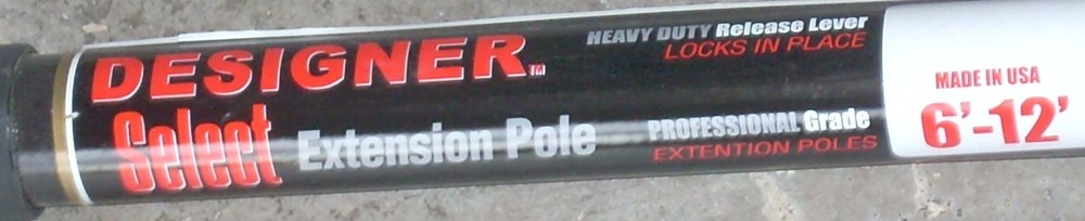 Designer Select 6-12' Frame Lock Extension Pole w Lever Release USA Made