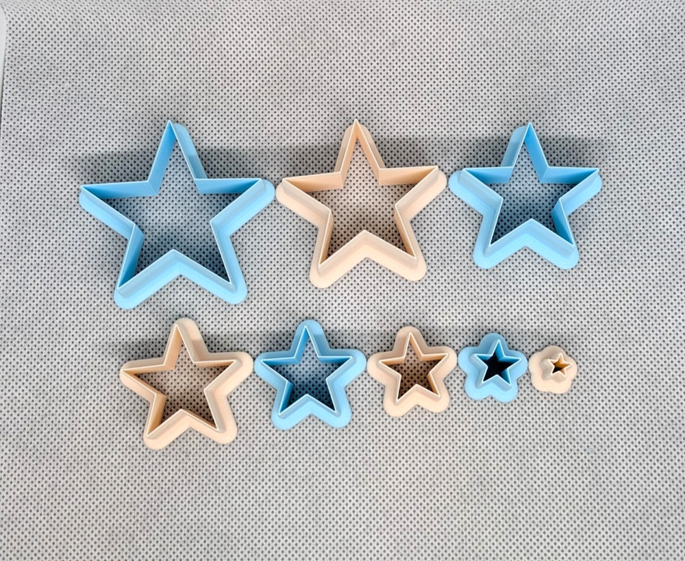 Star Clay Cutter Shape Set ~ Polymer Crafting Tool ~ Stackable Outline
