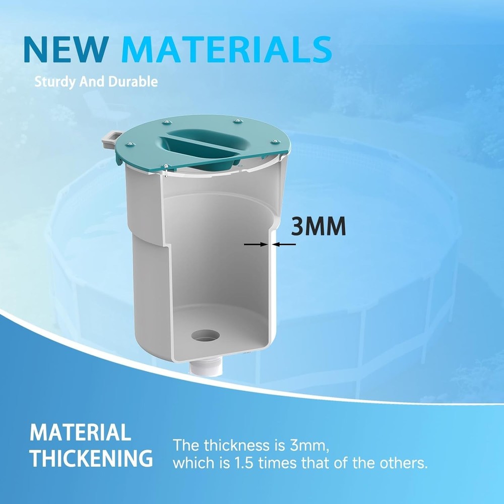 Automatic Surface Pool Skimmer - Floating Debris Catcher for Above Ground Pools