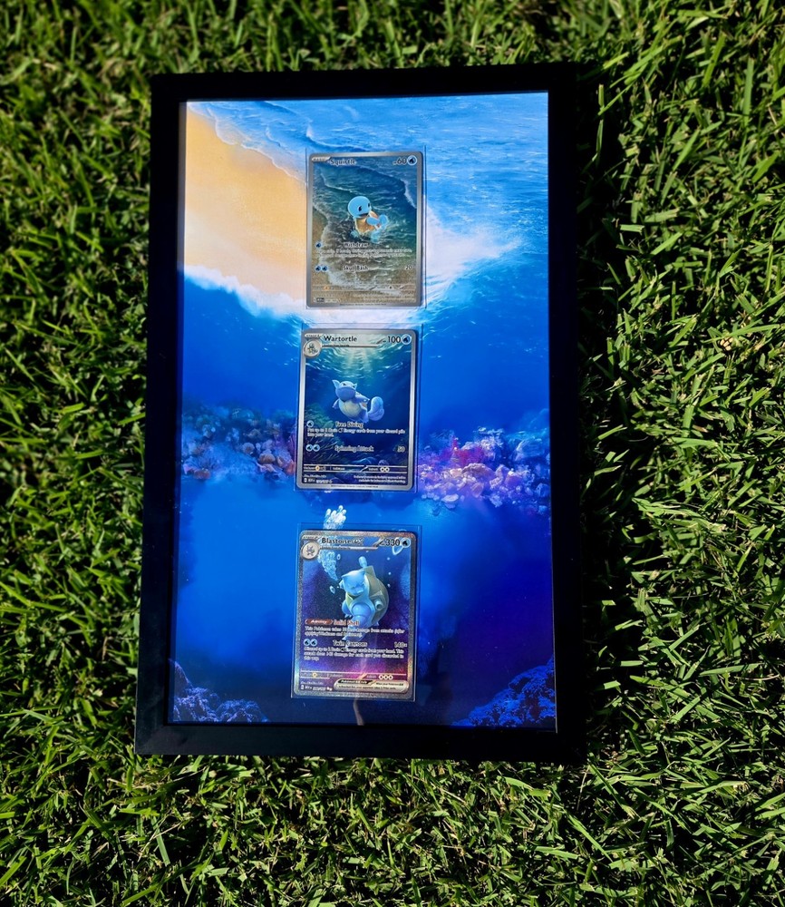 x3 Pokémon 151 Starter Evolution Set Pokémon Card Display Frames